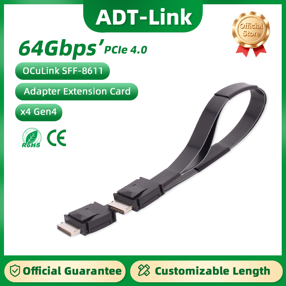 ADT-Link PCI-E 4,0 X4 SFF-8611 - External Gpu Dock Pcie 4.0 Oculink reseña y precio