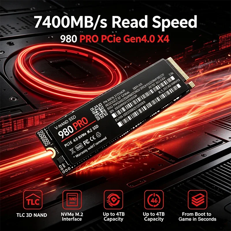 SSD NVMe M.2 para Juegos 980 P - M.2 Nvme 4Tb Pcie 4.0 Ssd reseña y precio